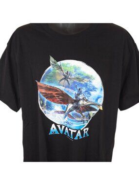 Avatar T Shirt Mens Size XL Black Banshee Flight The Way Of Water Movie Promo